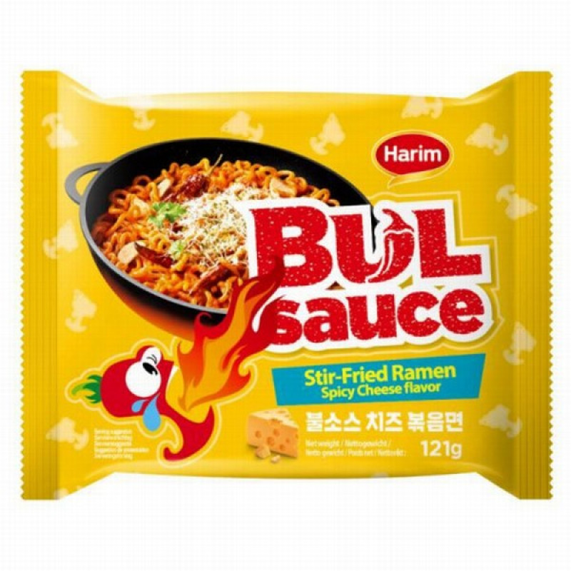 HARIM BUL SAUCE Spicy Cheese nūdeles 121g (20.04.27) Koreja