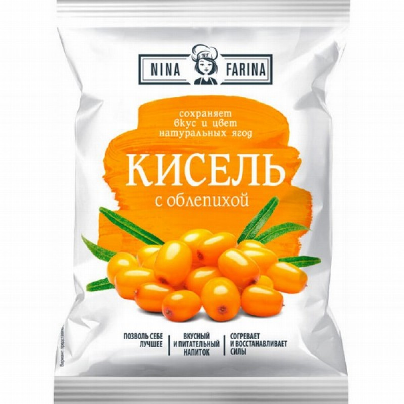 Ķīselis NINA FARINA ar smiltsērkšķiem 110g (20.04.27) Krievija