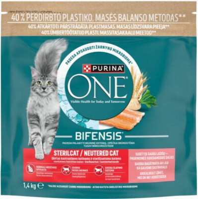 Kaķu sausā barība One Lasis sterilizētiem 1.4kg (31.03.2028) Itālija