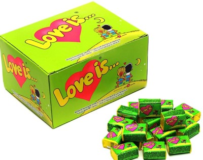 Košļājamā gumija Love is ābols un citrons 100gb (14.06.2027) Turcija