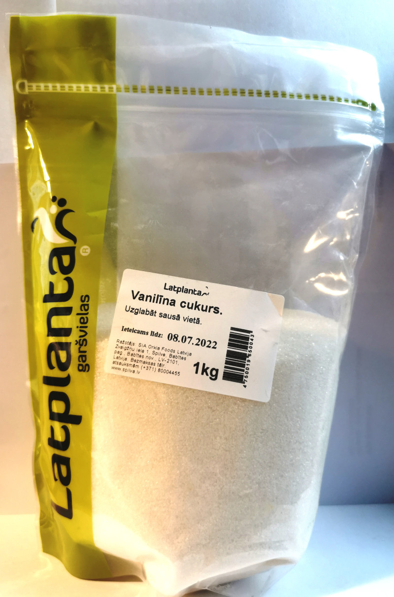 Vanilīna cukurs Latplanta 1kg (16.03.28) Latvija