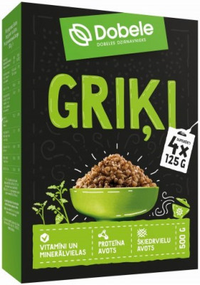 Griķi 4*125g Dobele (24.04.27) Latvija LABA CENA