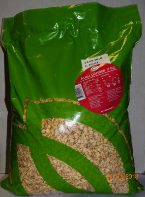 Auzu pārslas 3kg Dobele (1.19 eur/kg) (03.03.27) Latvija 