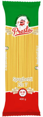 Makaroni Presto spagetti 400g  (29.12.28)Latvija