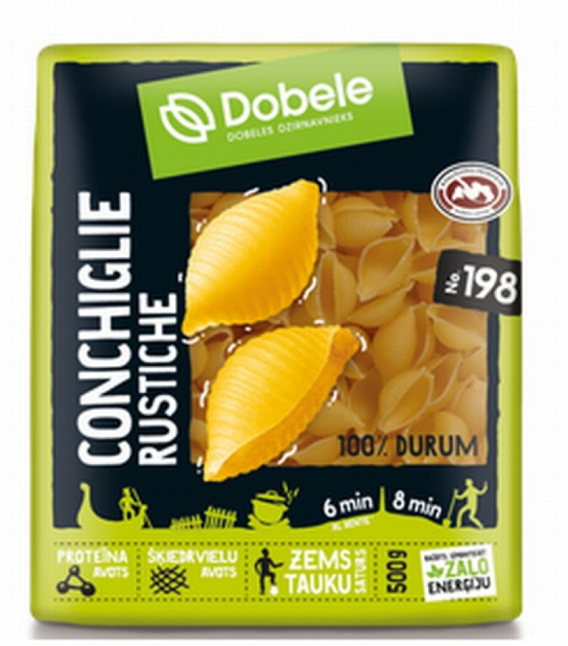 Makaroni Dobele gliemežvāki 500g 1/14 (07.05.28) Latvija
