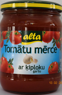 Tomātu mērce Alta ķiploku 510g 1/6 (26.04.28) Latvija