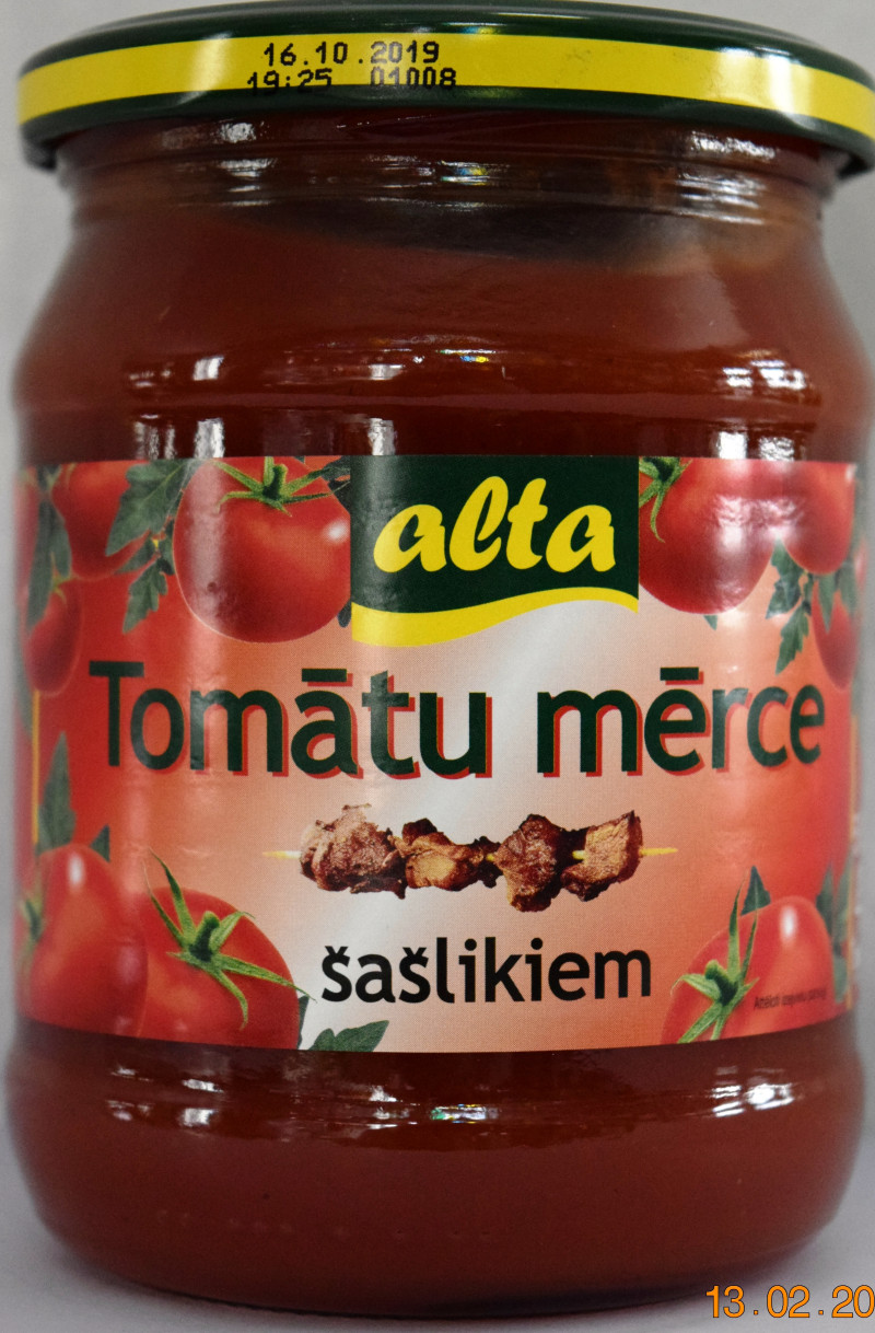Tomātu mērce Alta šašliku 510g 1/6 (21.07.27) Latvija