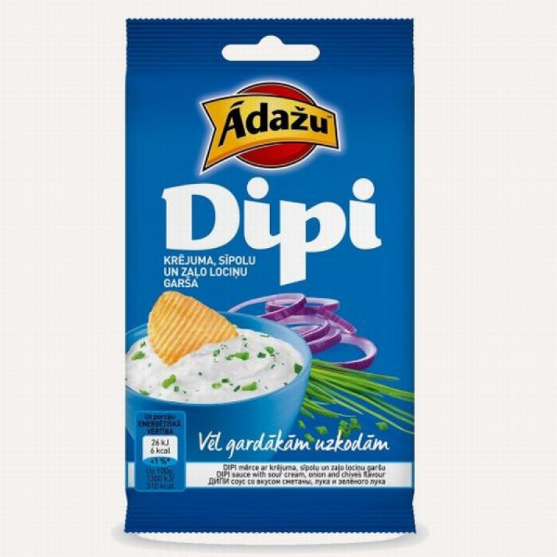 Mērcīte Ādažu Dipi Krējuma, sīpolu 15g 1/20 (08.01.28) Latvija