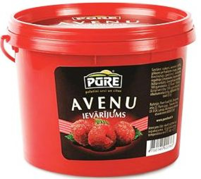 Ievārījums PŪRE aveņu 900g 1/4 (02.08.27) Latvija