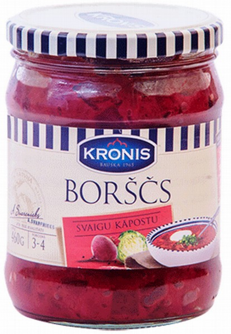 Borščs svaigu kāpostu Kronis 440g (23.02.29) Latvija