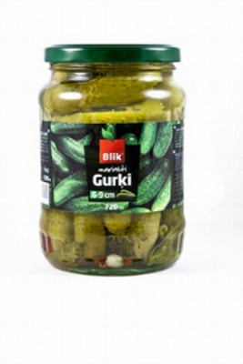 Gurķi Blik marinēti 6-9cm 680g (09.09.28) Turcija