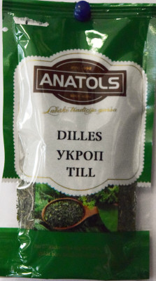 Dilles Anatols maltas žāvētas 8g 1/20 (07.27)Latvija