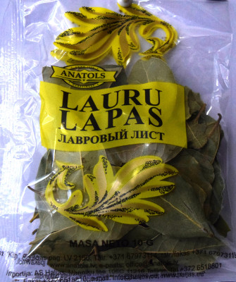 Garšviela Anatols lauru lapas 10g  (11.27) 1/50 Turcija