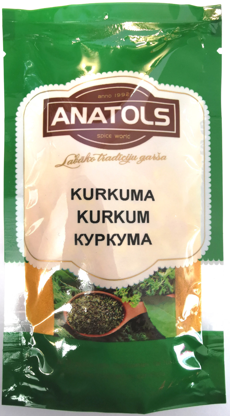 Garšviela Anatols kurkuma 10g (06.27) Latvija