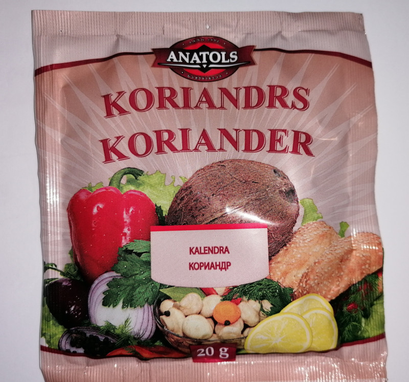 Garšviela Anatols koriandrs graudi 20g (12.2026) 1/15 Latvija