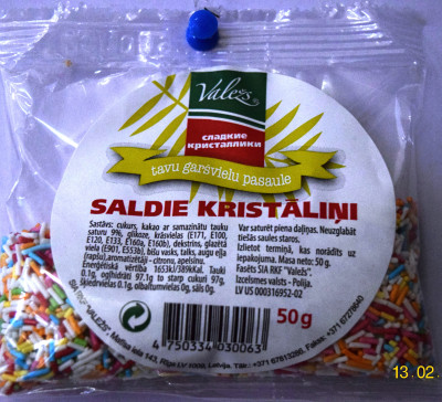 Krāsainie kristāli 50g Valežs (25.01.27) Polija