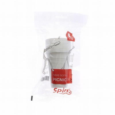 Glāzes 200ml baltas 12gab 0.03kg Spino