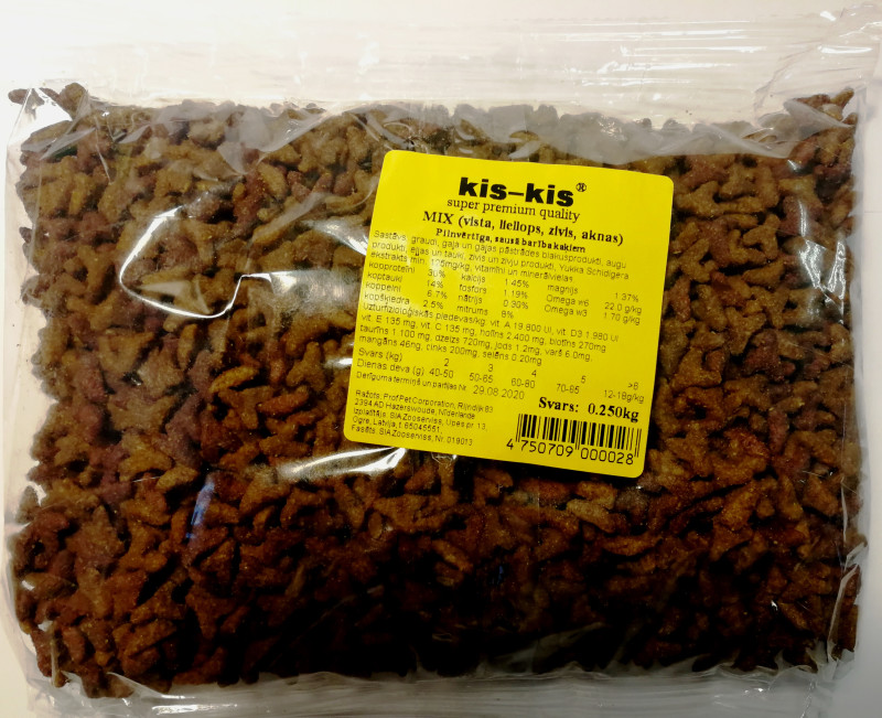 Kaķu sausā barība Kis-Kis mix 250g 1/80 (09.03.28) Nīderlande