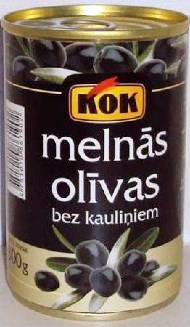 Olīvas melnas bez kauliņiem KOK 300g 1/12 (08.2028) Spānija