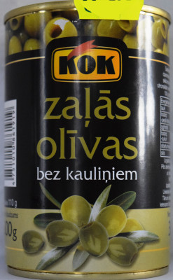 Olīvas zaļas bez kauliņiem 300g Kok 1/12 (09.27) Spānija