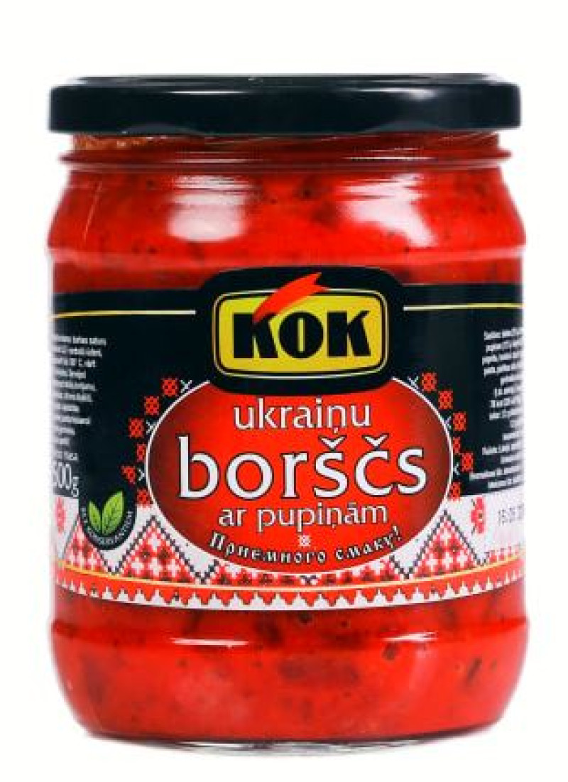 Borščs Ukraiņu ar pupiņām KOK 500g 1/8 (28.11.28) Latvija
