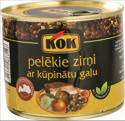Pelēkie zirņi ar kūpinājumu KOK 575g 1/6 (18.06.28) Latvija