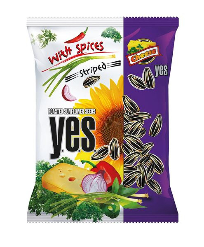 Saulespuķu sēklas YES ar siera garšu 150g 1/24 (16.05.27) Lietuva