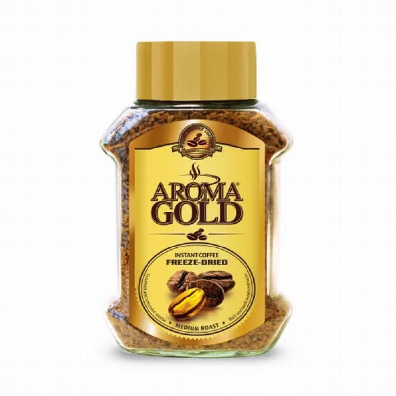 Kafija šķīstošā Aroma Gold 100g (19.02.28) Polija LABA CENA!