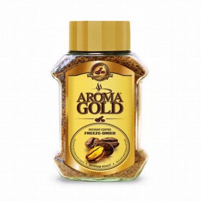 Kafija šķīstošā Aroma Gold 100g (19.02.28) Polija LABA CENA!