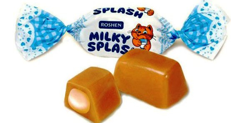 Īriss Roshen Milky splash 1kg (pārdodas tikai pilnos iepakojumos- 1kg) (07.02.27) Ukraina