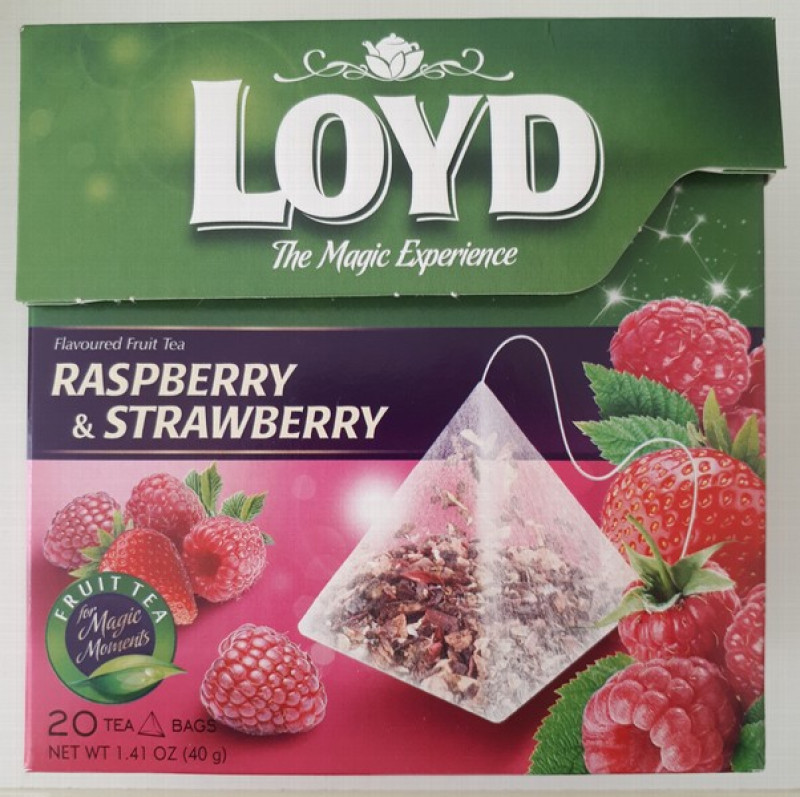 Tēja Loyd Pyramids augļu aveņu/zemeņu 20x2g (11.27) Polija