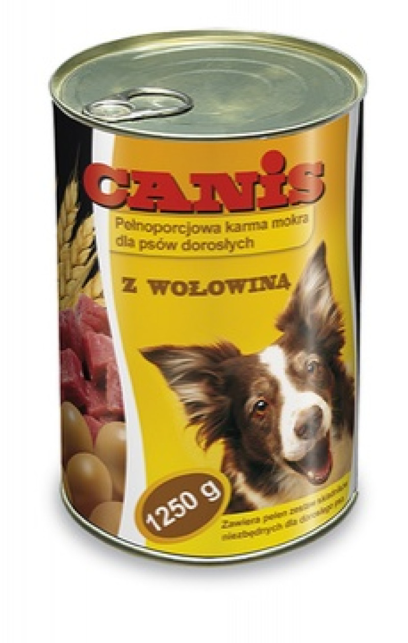 Suņu konservi Canis ar liellopu 1.250kg (09.05.27)