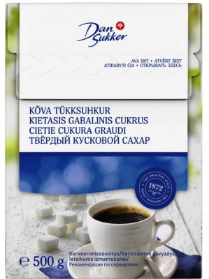Cukurs graudu Dansukker 0.5kg 1/10 (termiņš neierobežots) Somija