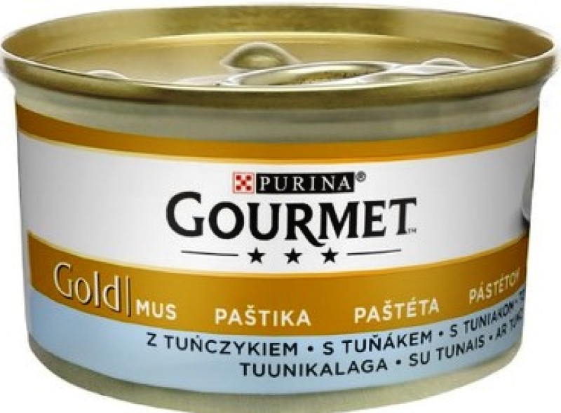 Kaķu konservi Gourmet Gold ar tunča pastēti 85g 1/12 (30.06.28) Francija