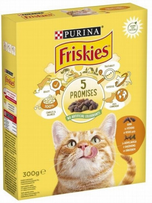 Kaķu sausā barība Friskies ar vistu un dārzeņiem 300g 1/10 (08.27) Ungārija