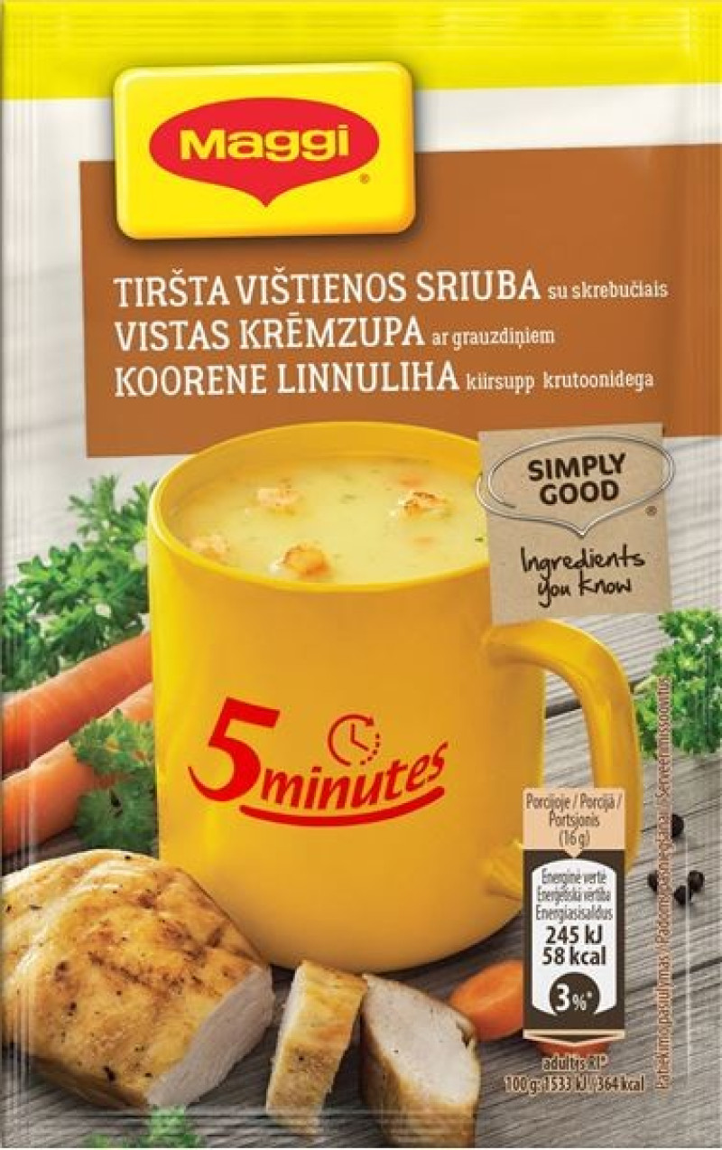 Krēmzupa Maggi vistas ar grauzdiņiem 16g (03.27) Polija