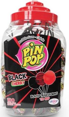 Ledenes uz kociņa PinPop Black Cherry 18g*100gb (29.04.27) Kolumbija