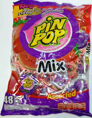 Ledenes uz kociņa PinPop Assorted Mix 17g*48gb (12.07.27) Kolumbija