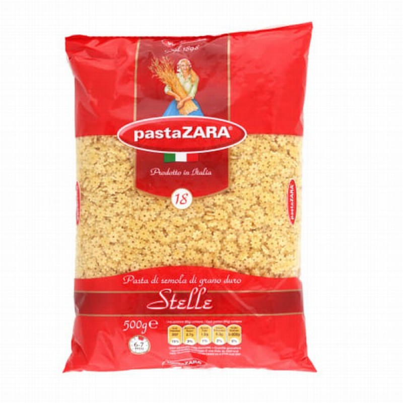Makaroni Pasta Zara zvaigznītes Nr.18 500g 1/20 (22.09.28) Itālija