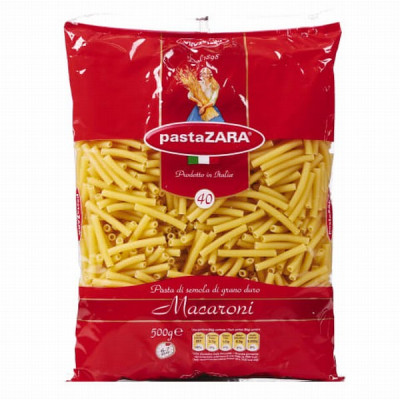 Makaroni Pasta Zara trubiņas Nr.40 500g (17.05.29) Itālija