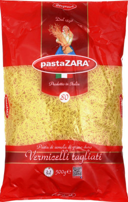 Makaroni Pasta Zara nūdeles Nr.80 500g 1/20 (10.09.2027) Itālija
