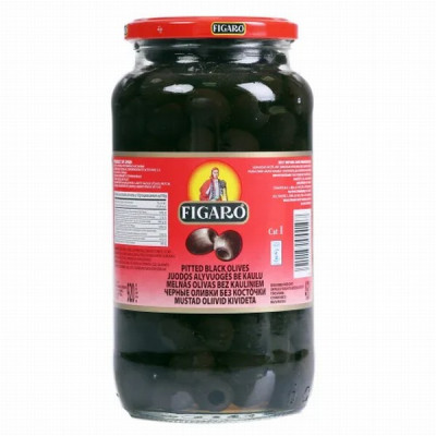 Olīvas Figaro melnas bez kauliņiem 920g (20.01.2028) Spānija