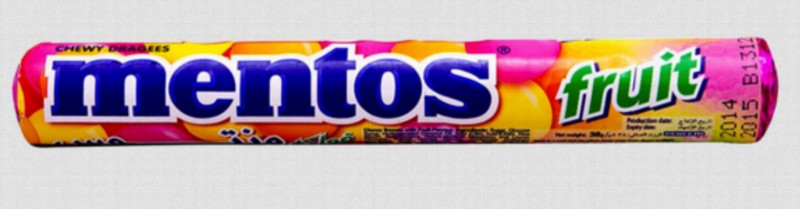 Košļājamās konfektes Mentos Fruit 38g (30.09.28) Nīderlande