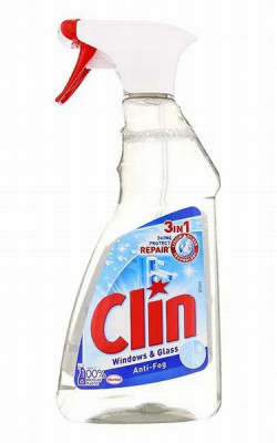 Logu tīrīšanas līdzeklis Clin Antifog ar alkoholu 500ml (06.06.27) Austrija