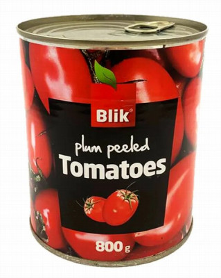 Tomāti savā sulā mizoti 800g Blik 1/12 (01.09.30) Itālija