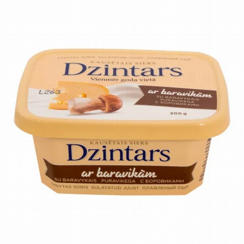 Kausētais siers Dzintars ar baravikām 200g 1/20 (09.02.27) Latvija