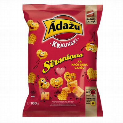 Čipsi Ādažu kraukšķi Sirsniņas 100g 1/18 (05.03.27) Latvija