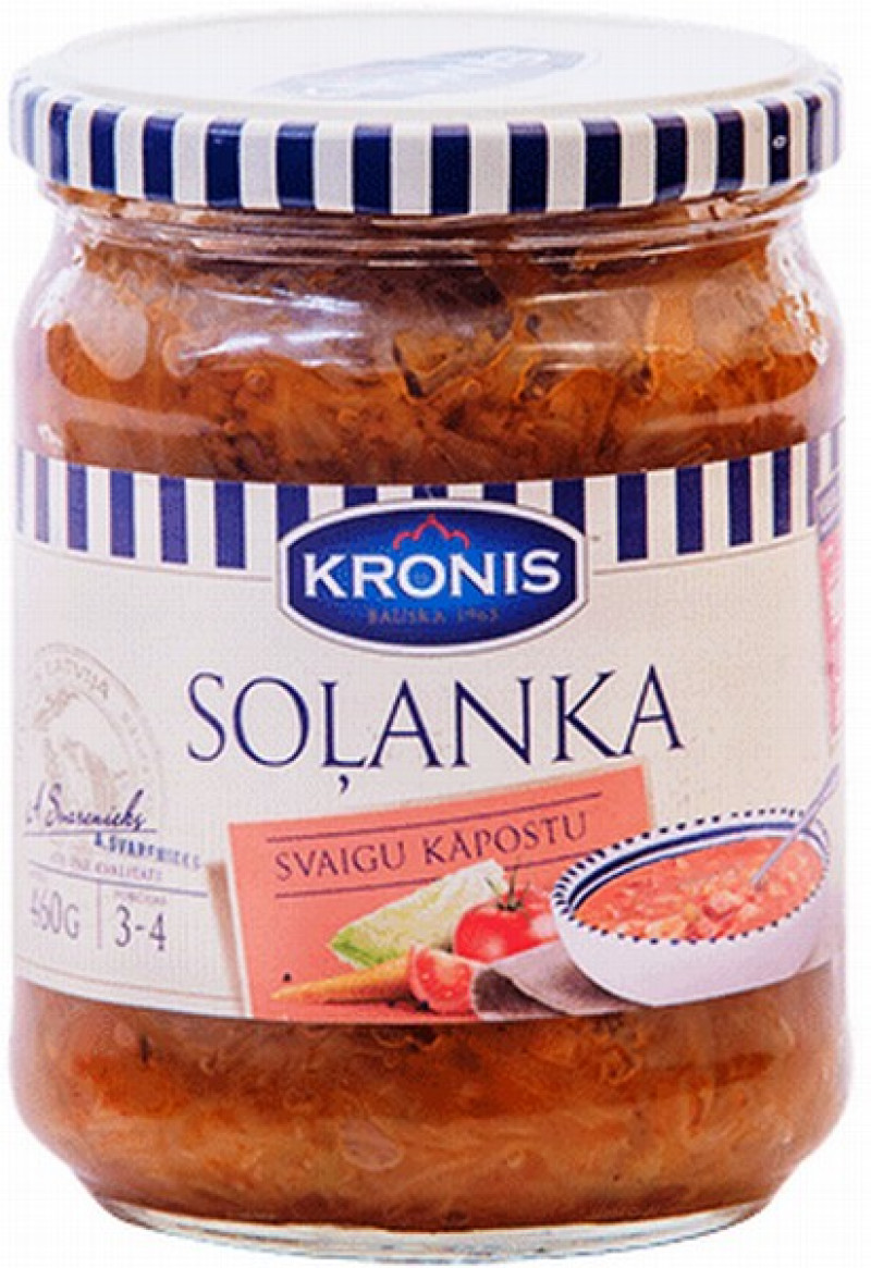 Soļanka svaigu kāpostu Kronis 460g  (29.12.2028) Latvija