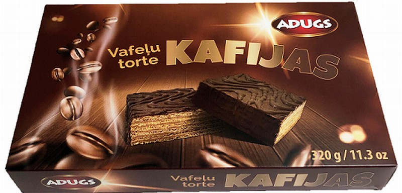 Vafeļu torte Adugs kafijas 320g (19.02.27) Latvija