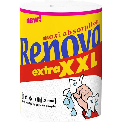 Papīra dvieļi Renova EXTRA XXL 2 slāņu Portugāle